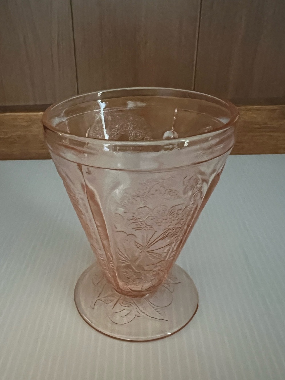 4 piece Vintage Depression Glass Pink Jeanette Cherry Blossom pattern - Picture 2 of 6